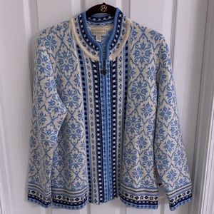 Stunning Appleseeds Zip Front Sweater